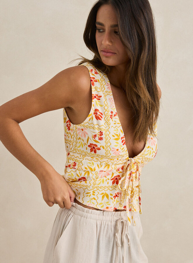 Wildflower Tie Front Top