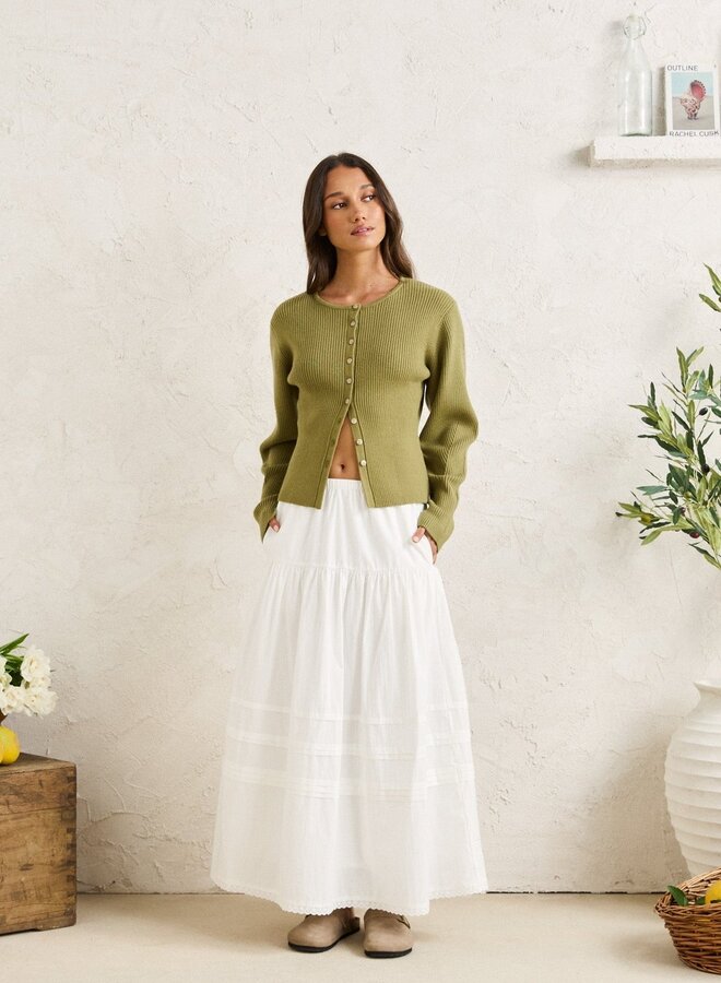 Solene Ruffle MidiSkirt