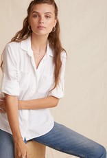 Bella Dahl split back button down white