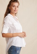 Bella Dahl split back button down white