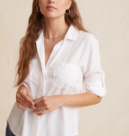 Bella Dahl split back button down white