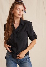 Bella Dahl split back button down vintage black