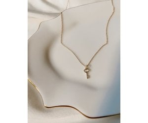 mini key necklace 18 inch and pendant - 14k gold filled - Wish List YYZ