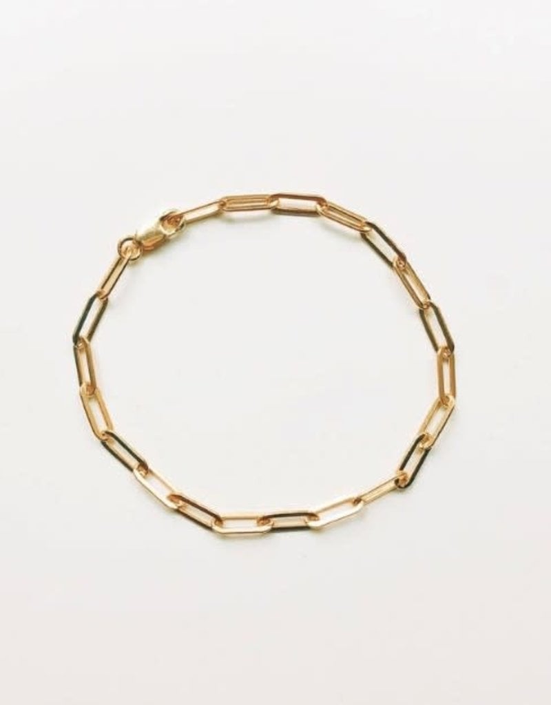 paperclip bracelet 6.5 inch - 14k gold filled