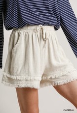 wildflower Frayed Hem Shorts with Pockets