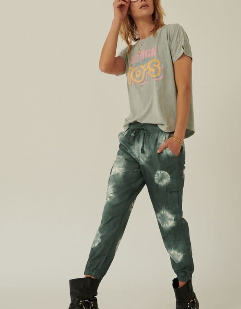 Tie-Dye Drawstring Cargo Jogger Pants 