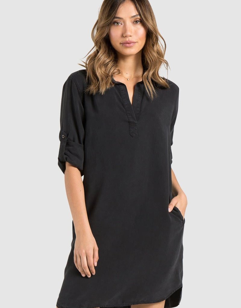 Bella Dahl Long Sleeve A-Line Shirt Dress