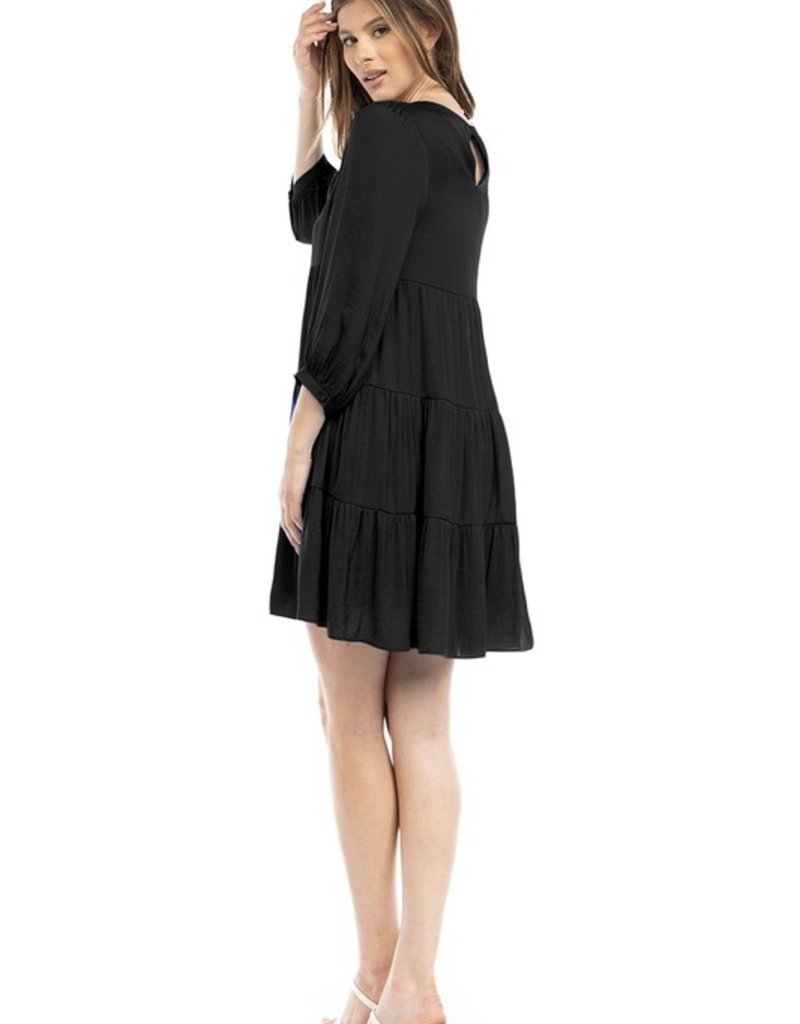 stardust Tired Dress with 3/4 Sleeve