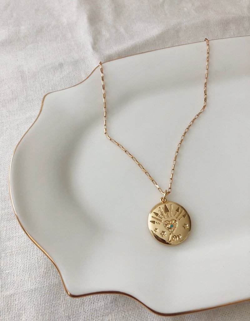 Love coin store necklace