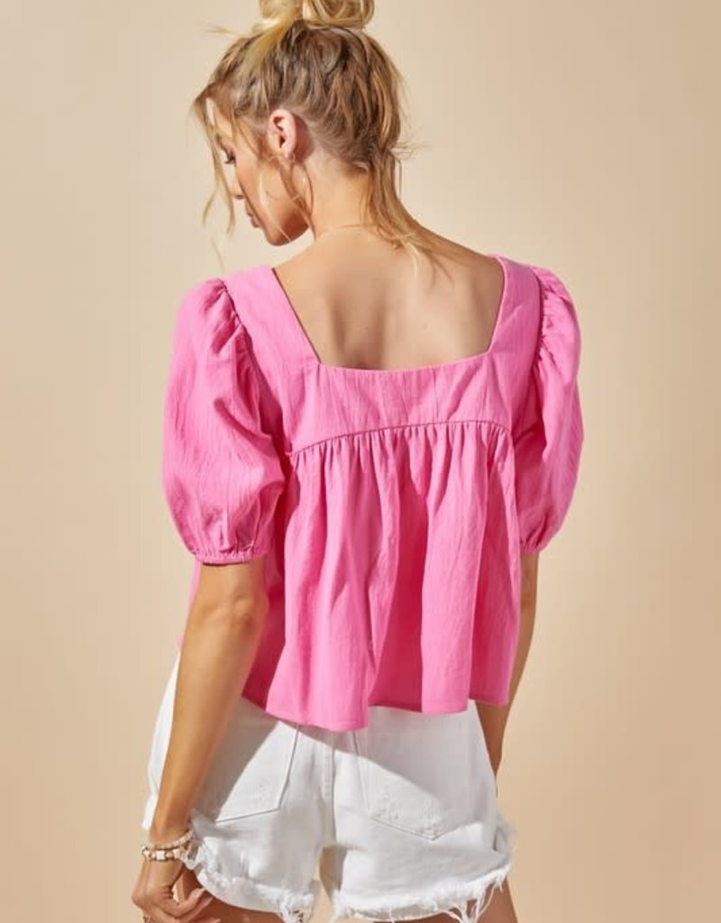 wildflower Squared Neck Babydoll Top