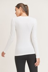 wildflower Cary Essential Long-Sleeved Micro-Ribbed Top