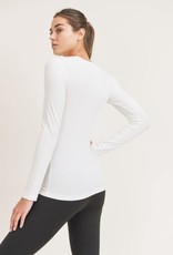 wildflower Cary Essential Long-Sleeved Micro-Ribbed Top
