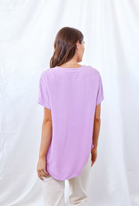 Bella Dahl v neck tee orchid blush