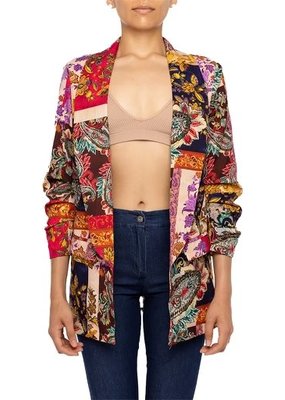 Astrid Patchwork Print Blazer