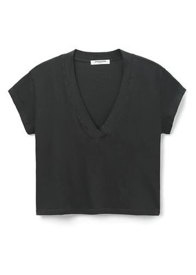 Perfect White Tee Recycled V Neck Tee - vintage black