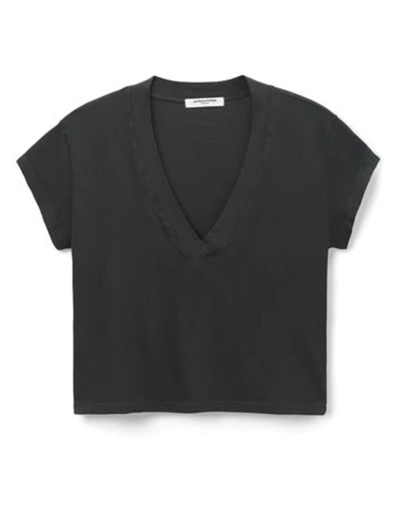 Perfect White Tee Recycled V Neck Tee - vintage black