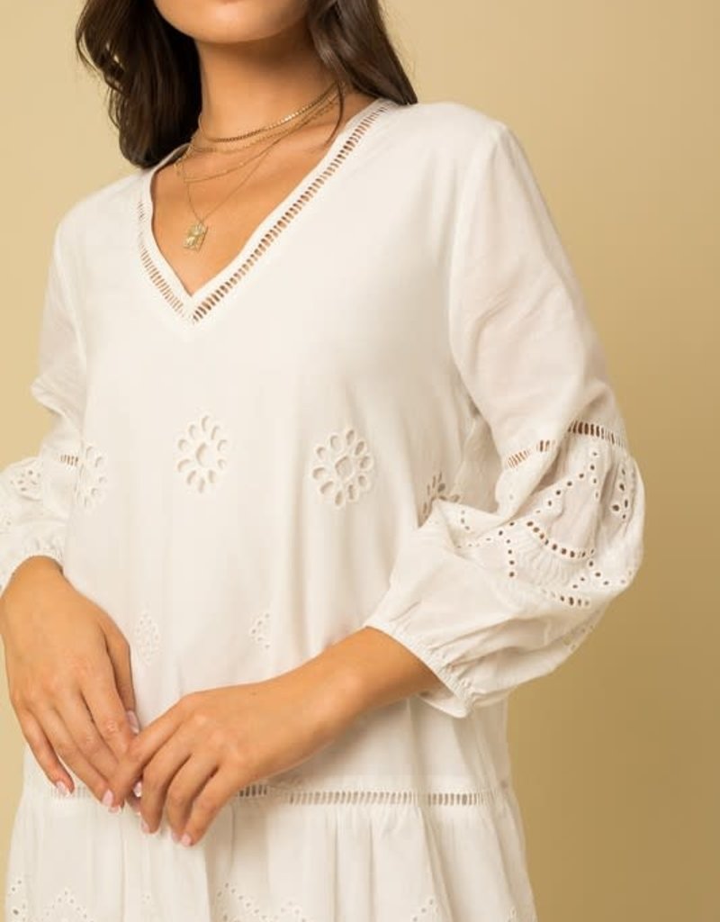 Scout Talia Embroidered Sleeve Dress