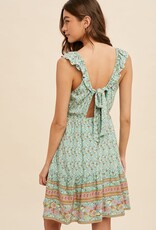 Scout Taylor Floral Open Back Tie Dress