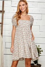 Scout Lorie Floral Print Square Neck Dress