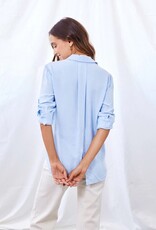 Bella Dahl split back button down blue oasis