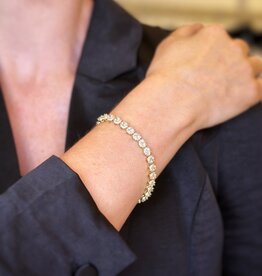 Diamond Studded Bracelet S-L-S - Gold