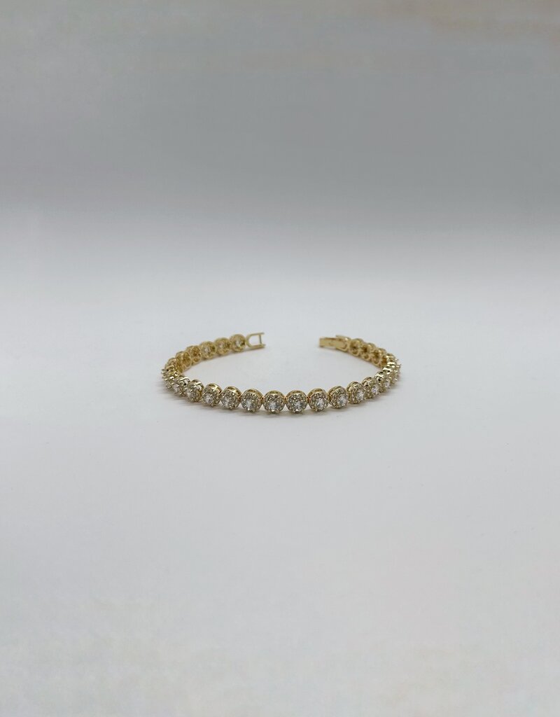 Diamond Studded Bracelet S-L-S - Gold