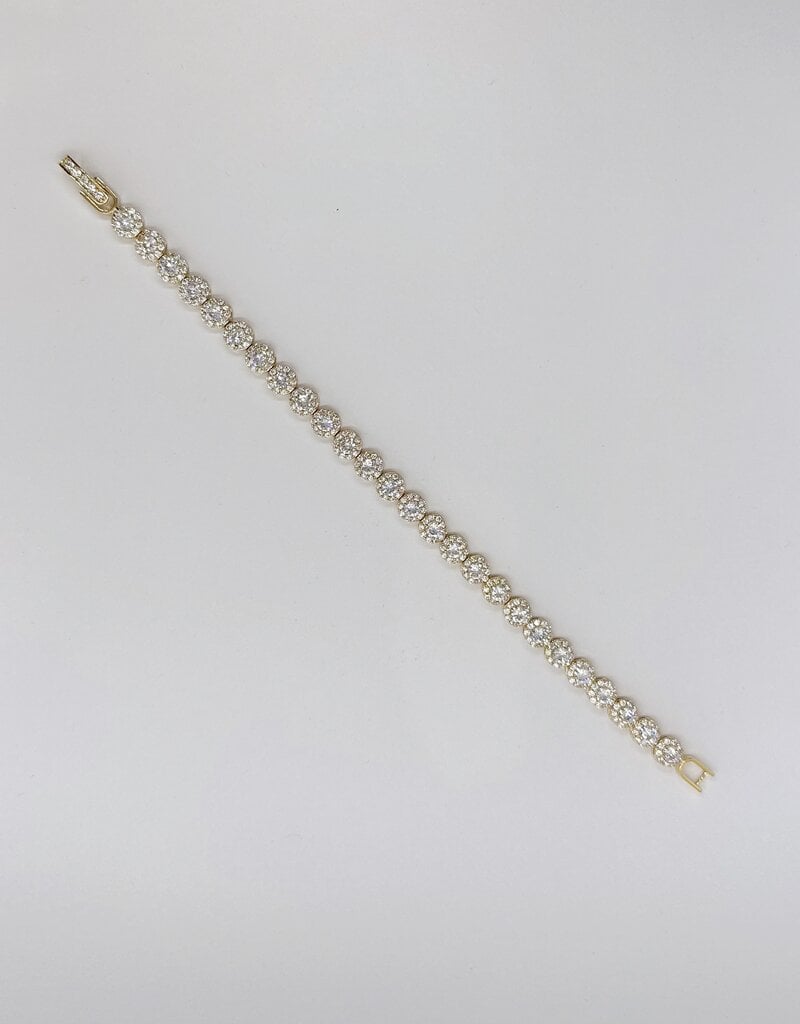 Diamond Studded Bracelet S-L-S - Gold