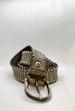 B.Belt Riva Gun Metal Multi Stud Leather Belt