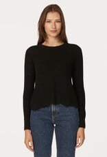 Autumn Cashmere Distressed Scallop Cotton Knit