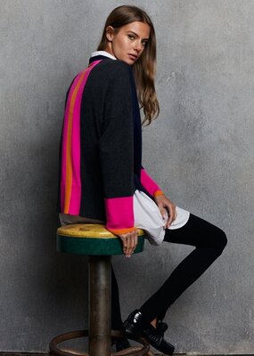 autumn cashmere Color Blocked Relaxed Cashmere Knit