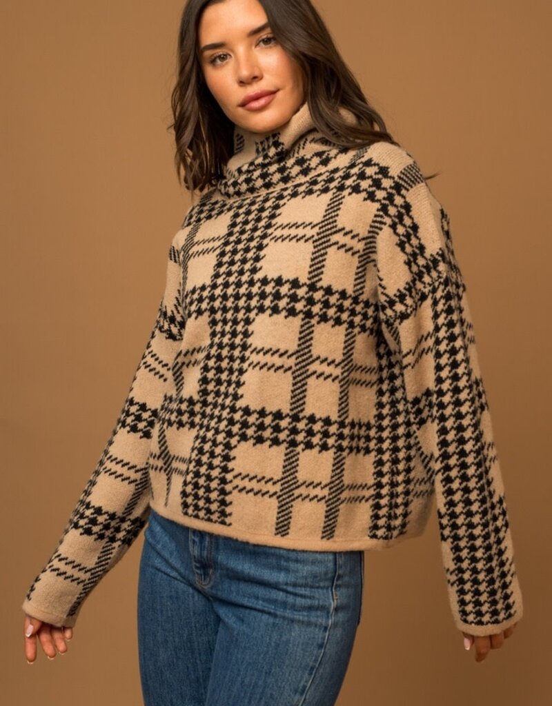 Scout Lula Houndstooth Turtleneck Sweater