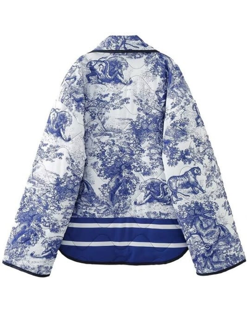 Scout Sarah Toile Quilted Shawl Collar Coat
