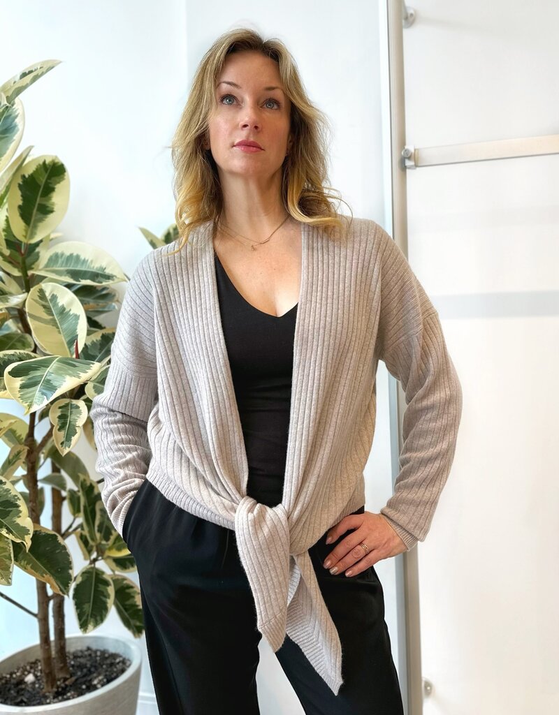 Sandy Tie Front Rib Cardigan Wish List YYZ