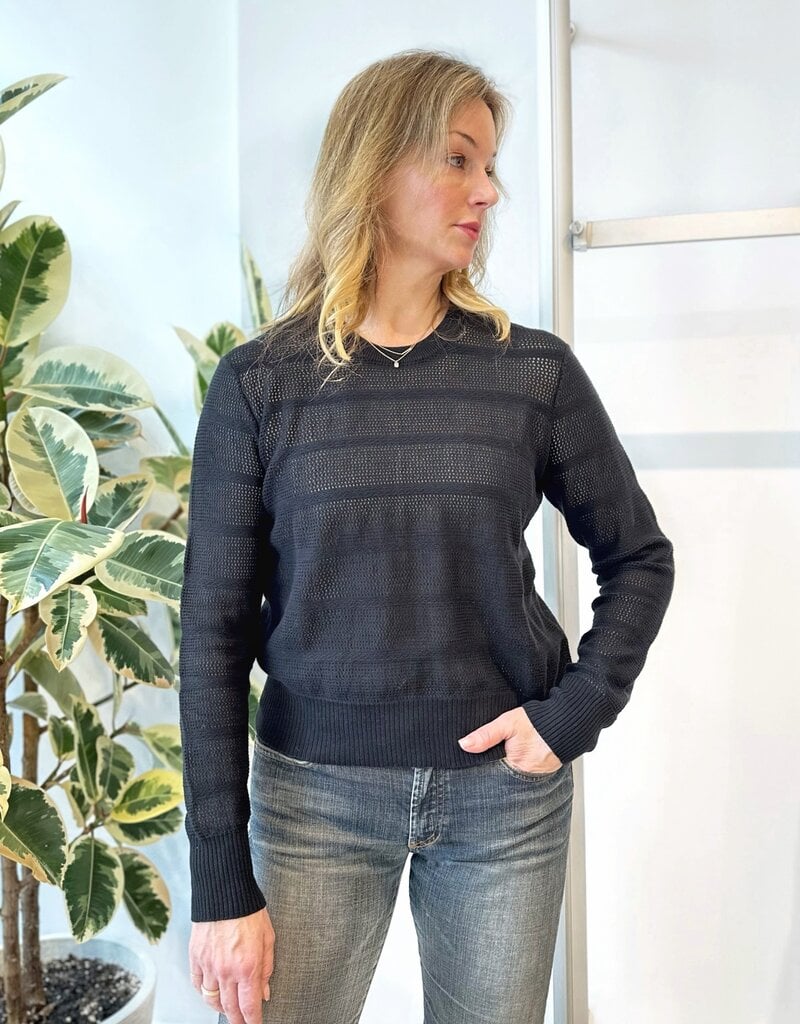 Autumn Cashmere Anita Mesh Stitch Crew