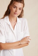 Bella Dahl split back button down white