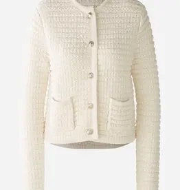 Oui Ribbed Button Up Jacket