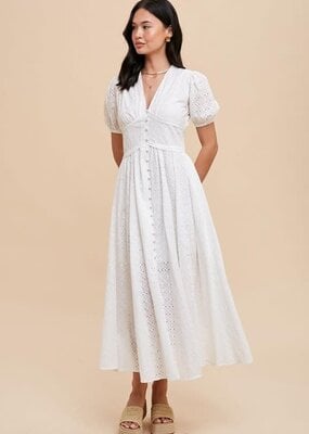 Gathered Seam Lace Inset Dress - Wish List YYZ