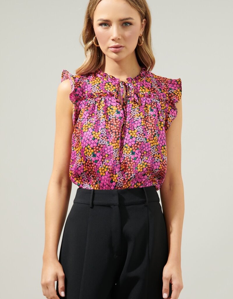 Scout Emile Hitachi Flamingo Floral Blouse