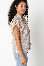 Scout Aria Top with Flutter Cap Sleeves