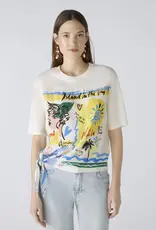 Oui Island in the Sun Graphic Blouse