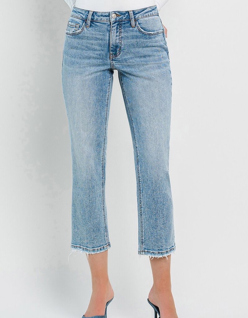 Vervet High Rise Crop Straight Jean