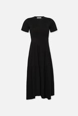 Frame Gathered Seam Short Sleeve Dress