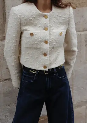 Frame Cropped Button Jacket