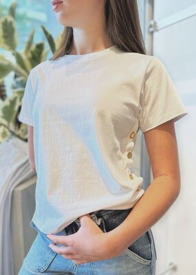 Frame Side Button Tee