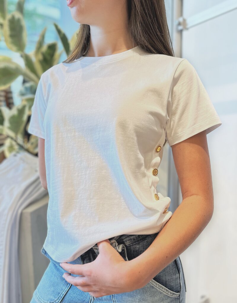 Frame Side Button Tee