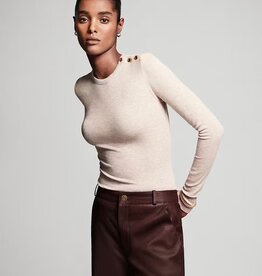 Frame L/S Rib Button Crew