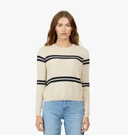 Autumn Cashmere Cropped Panel Rib Crew