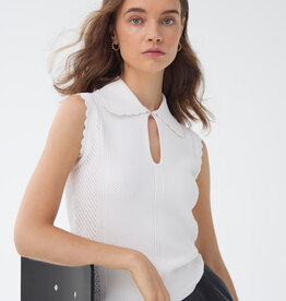 Autumn Cashmere Mesh Keyhole Johnny Collar