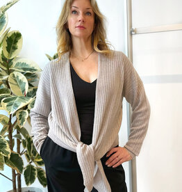 Autumn Cashmere Tie Front Rib Cardigan
