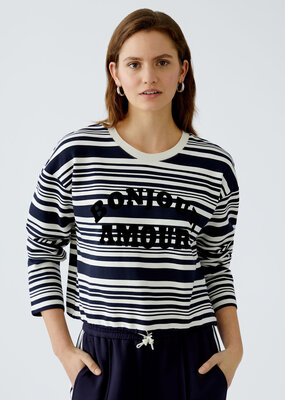 Oui Bonjour Amour Print Sweatshirt
